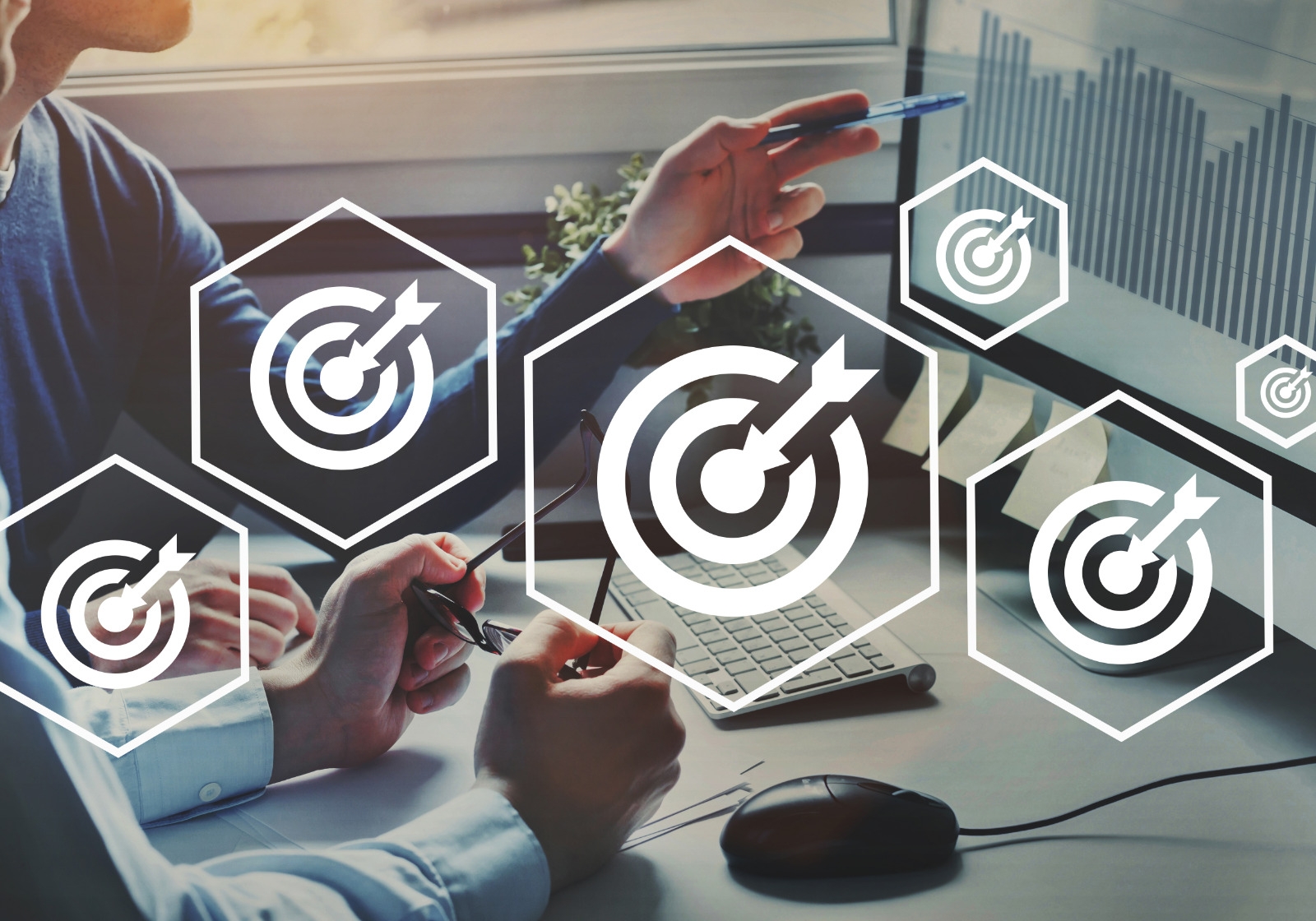 goals in business, target or aim for company, corporate strategy