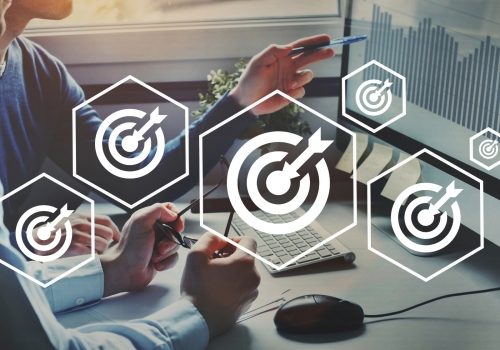 goals in business, target or aim for company, corporate strategy
